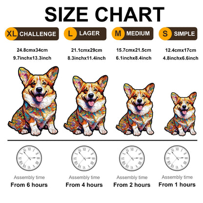 Corgi 2- Wooden Jigsaw Puzzle