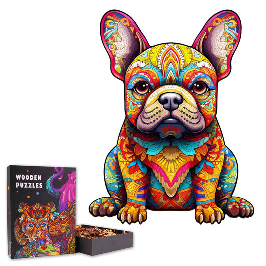 Cute French Bulldog - Wooden Jigsaw Puzzle