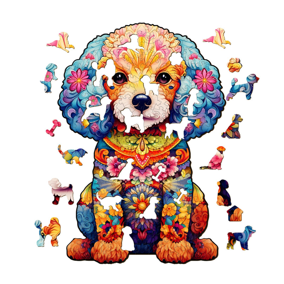 Cute Poodle - Wooden Jigsaw Puzzle