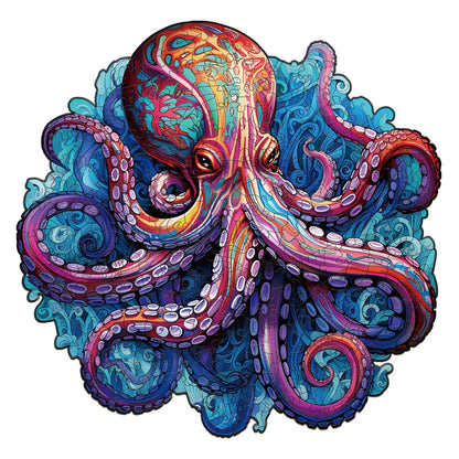 Deep Sea Giant Octopus - Wooden Jigsaw Puzzle