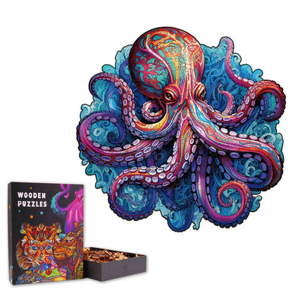 Deep Sea Giant Octopus - Wooden Jigsaw Puzzle