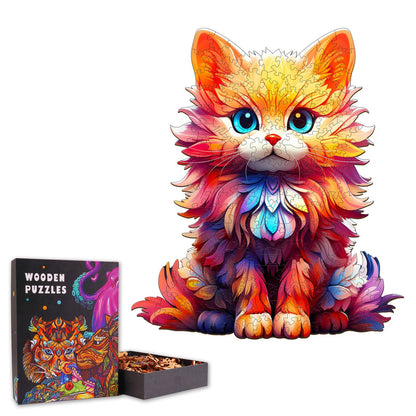 Docile Cat - Wooden Jigsaw Puzzle