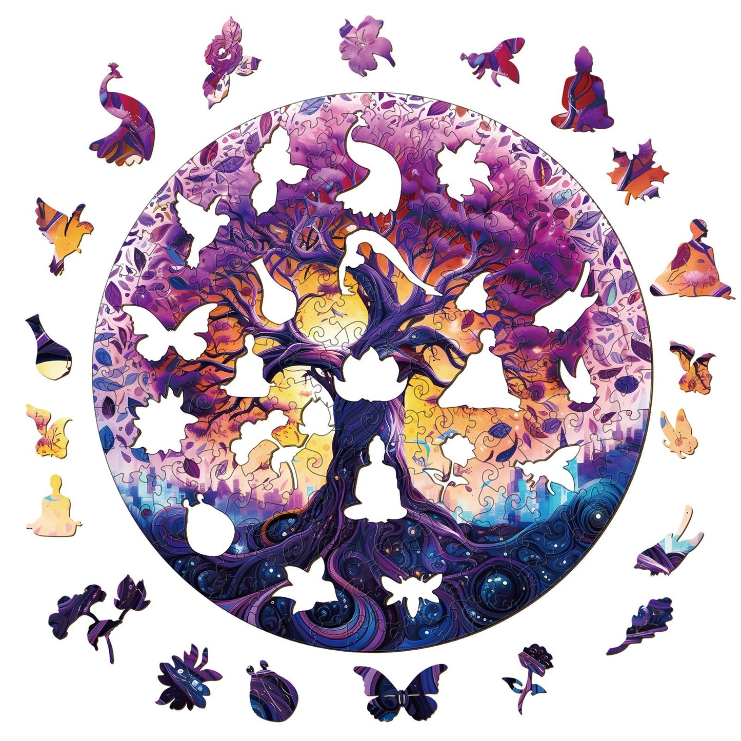 Dreamy Tree of Life - Wooden Jigsaw Puzzle