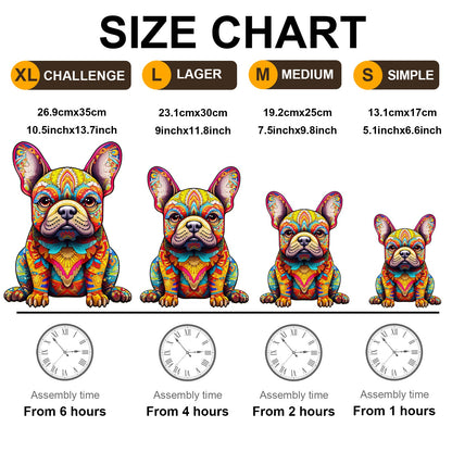 Cute French Bulldog - Wooden Jigsaw Puzzle