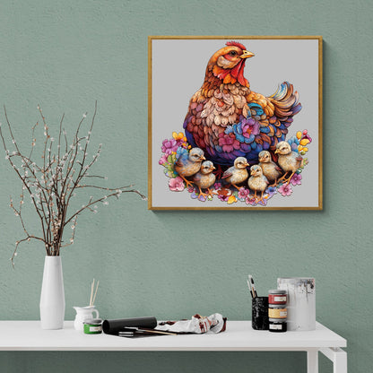 Hens And Chicks - Wooden Jigsaw Puzzle