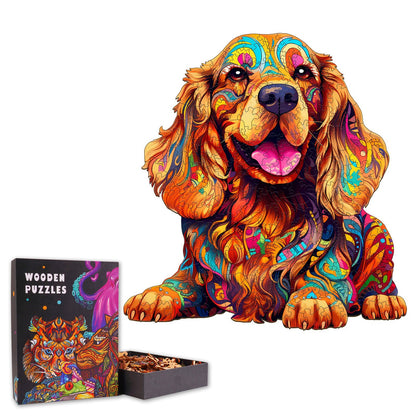 Laying Down Cocker Spaniel - Wooden Jigsaw Puzzle