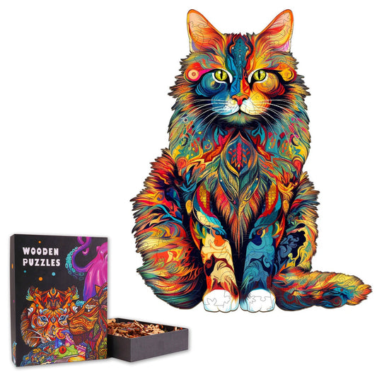 Maine Cat - Wooden Jigsaw Puzzle