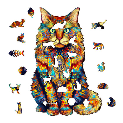 Maine Coon - Wooden Jigsaw Puzzle