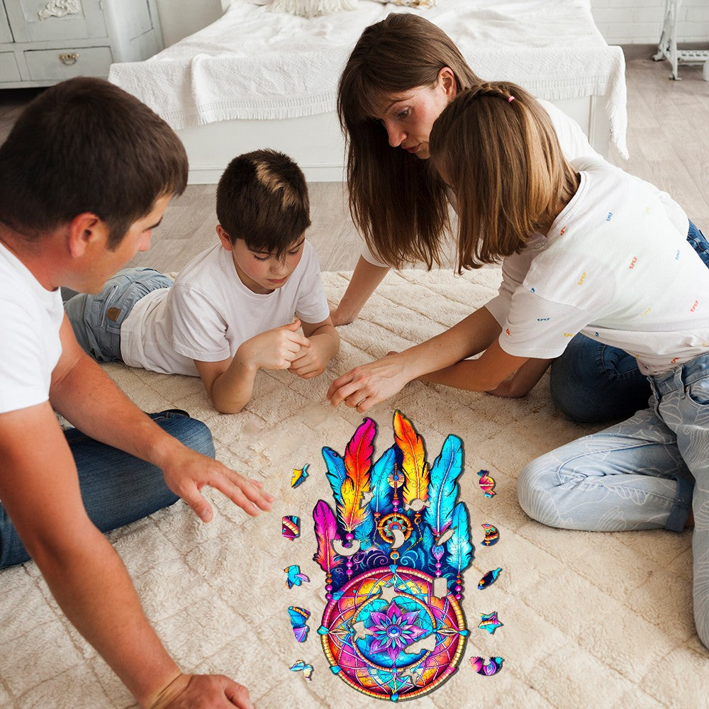 Mandala Dreamcatcher- Wooden Jigsaw Puzzle