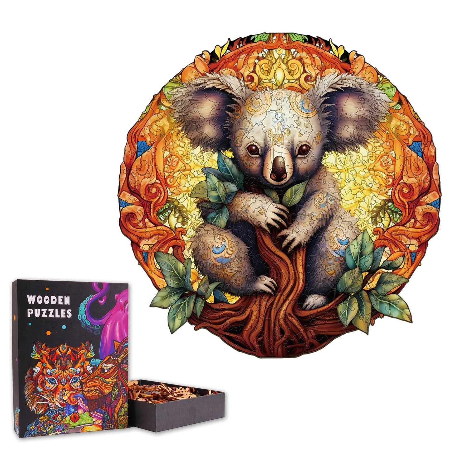 Mandala Koala - Wooden Jigsaw Puzzle