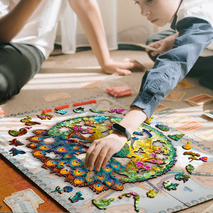 Mandala Peacock - Wooden Jigsaw Puzzle