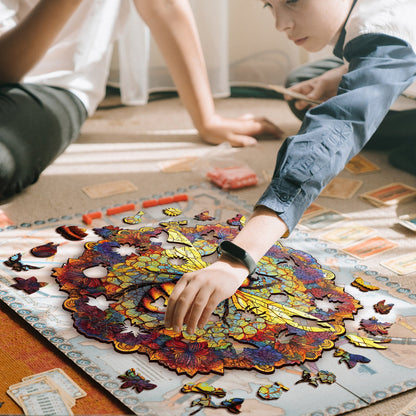 Mandala & Honey Bee - Wooden Jigsaw Puzzle