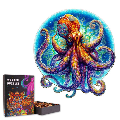 Mandala Wooden Octopus Jigsaw Puzzle