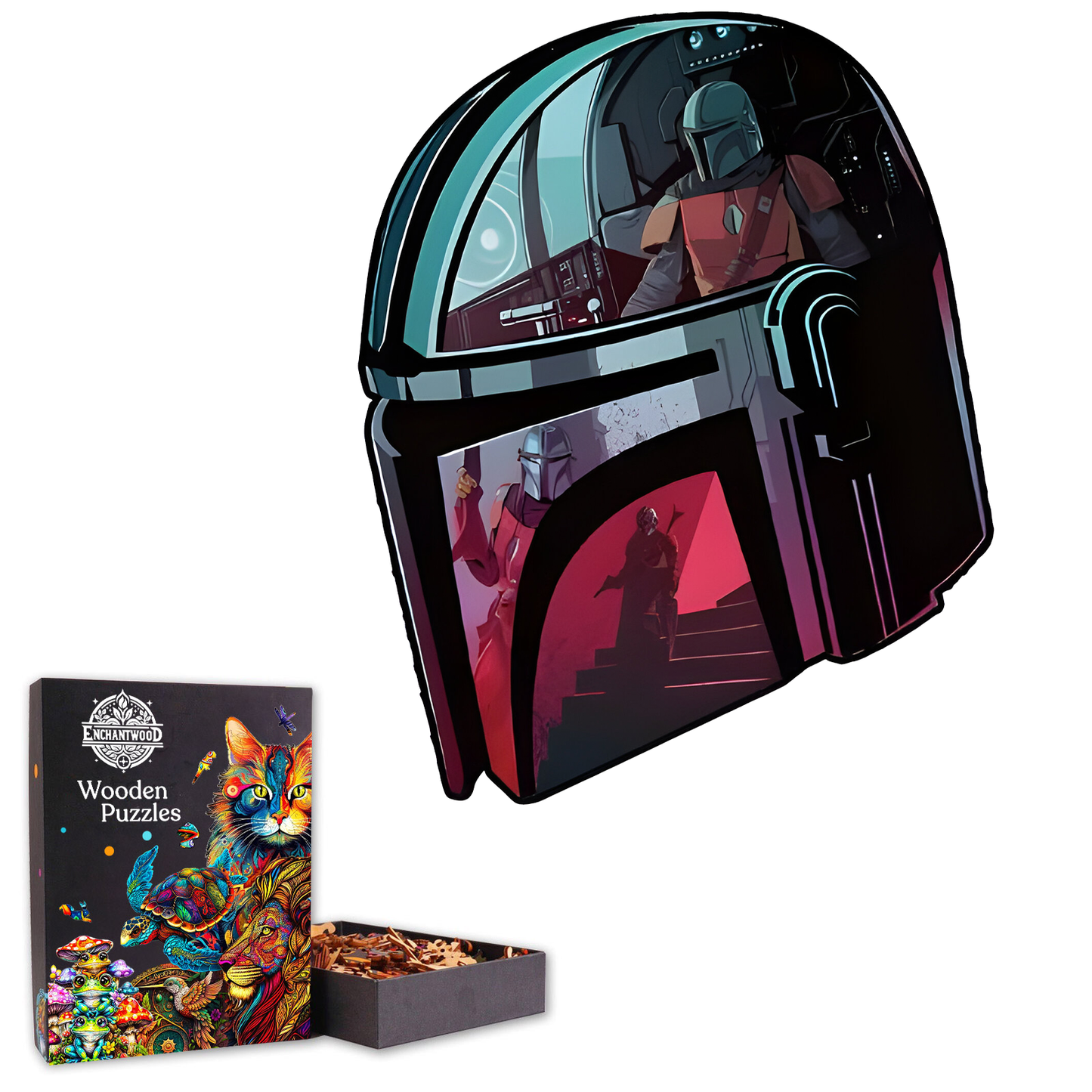 Mando In Helmet - Wooden Jigsaw Puzzle