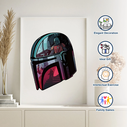 Mando In Helmet - Wooden Jigsaw Puzzle