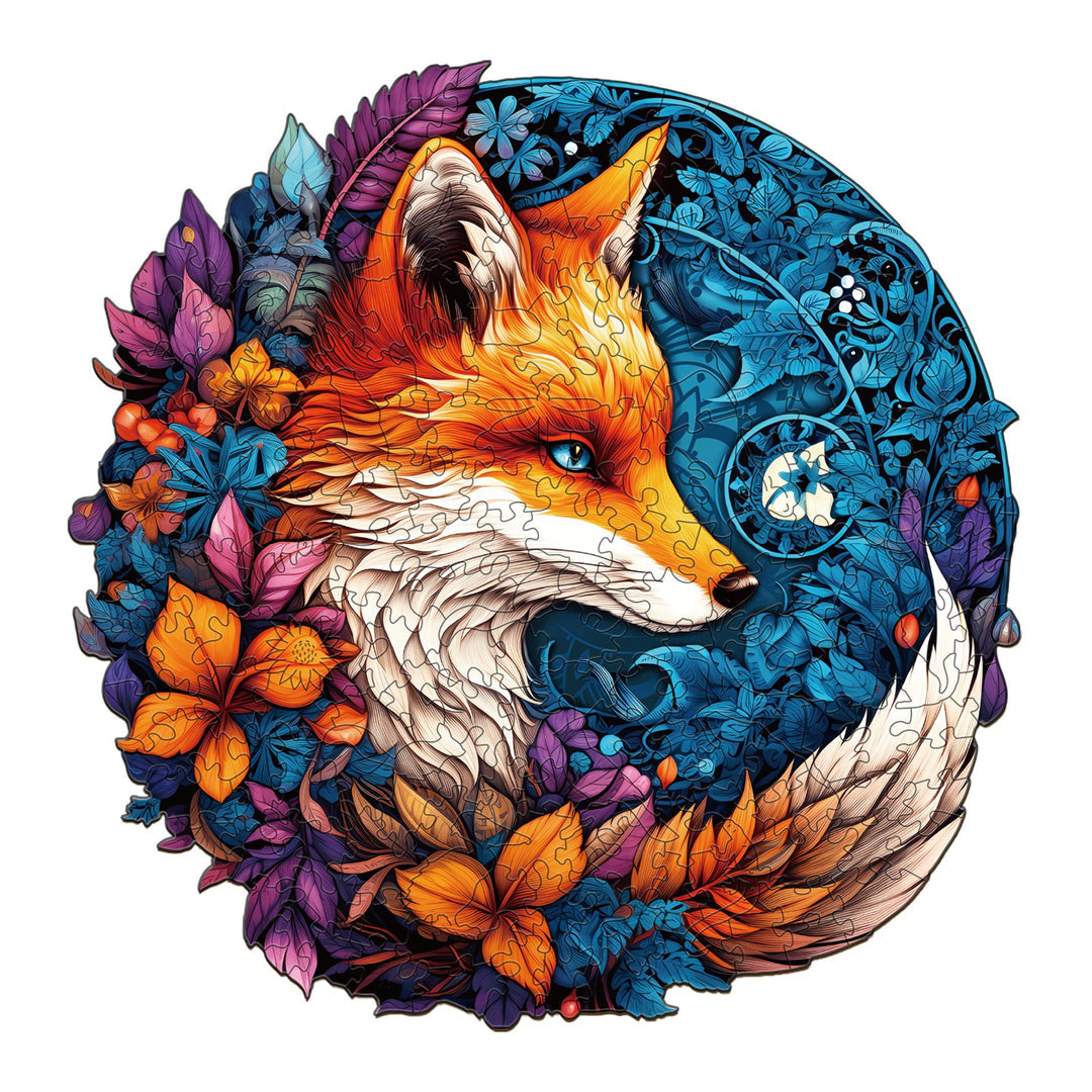 Mandala Fox - Wooden Jigsaw Puzzle