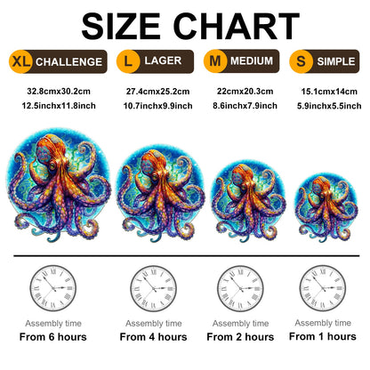 Mandala Wooden Octopus Jigsaw Puzzle