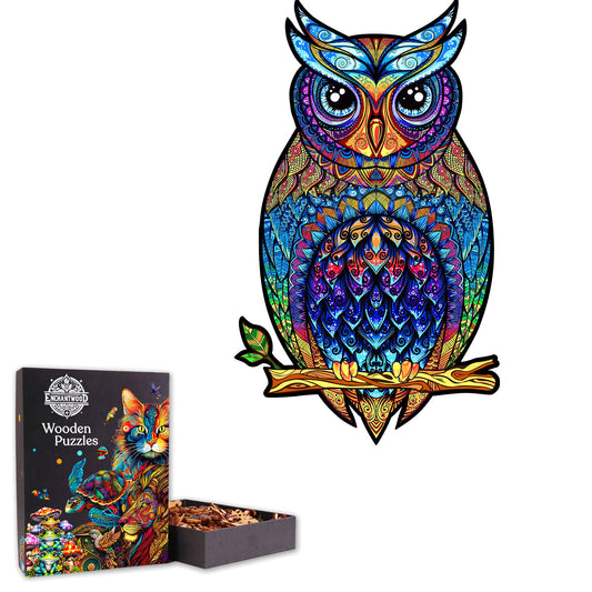 Charming Owl - Wooden Jigsaw Puzzle