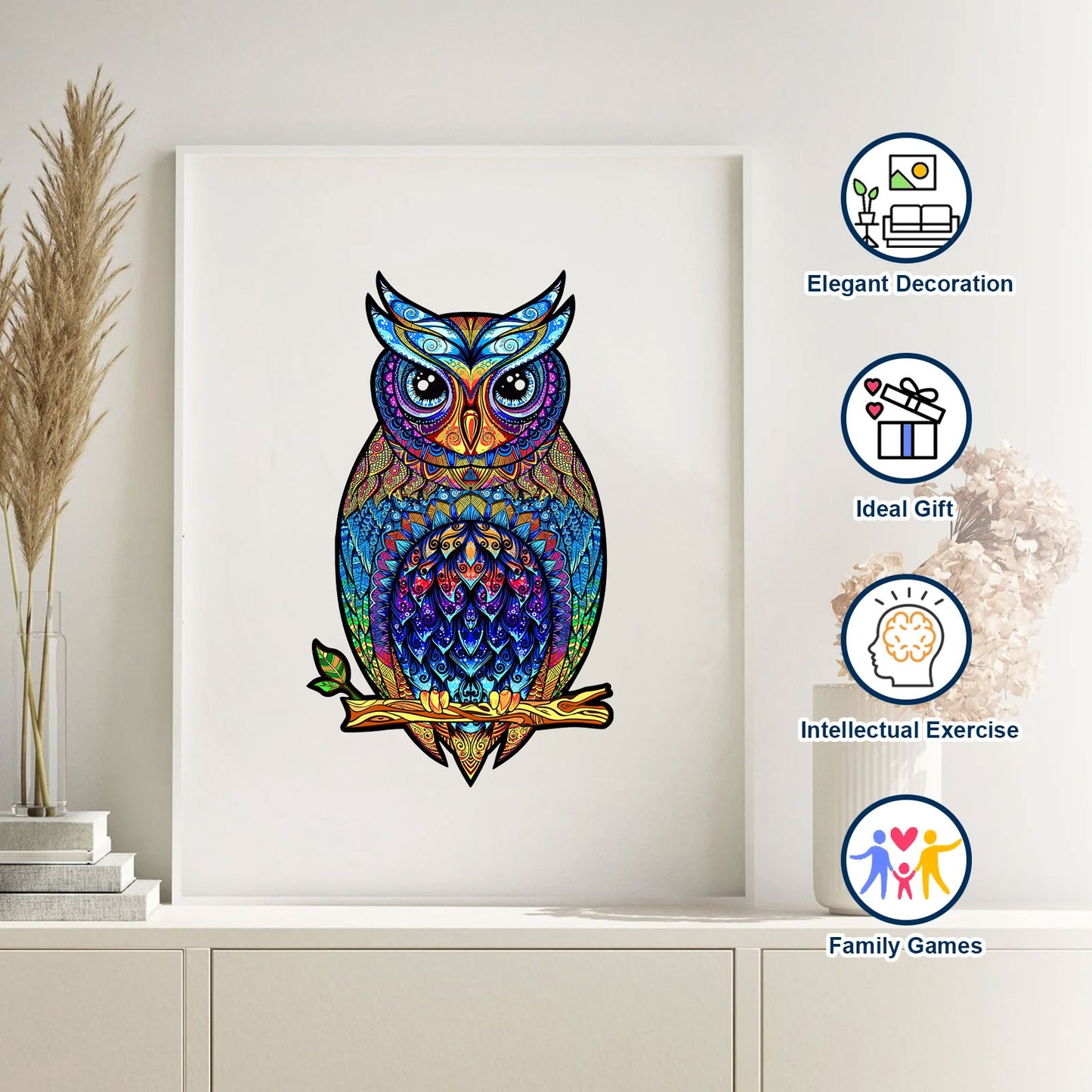 Charming Owl - Wooden Jigsaw Puzzle