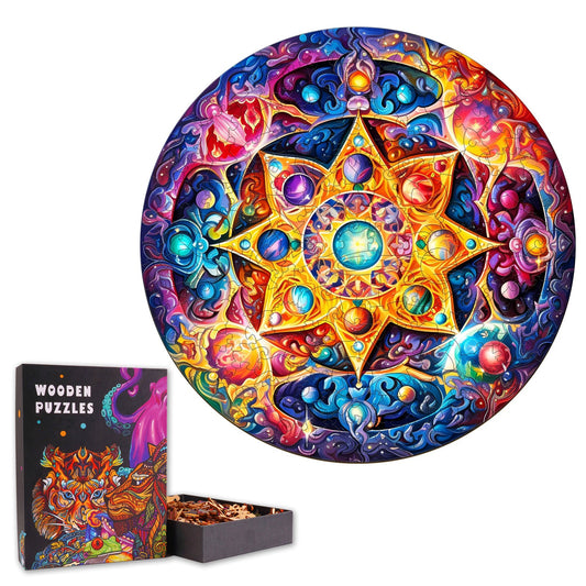 Planet Mandala - Wooden Jigsaw Puzzle