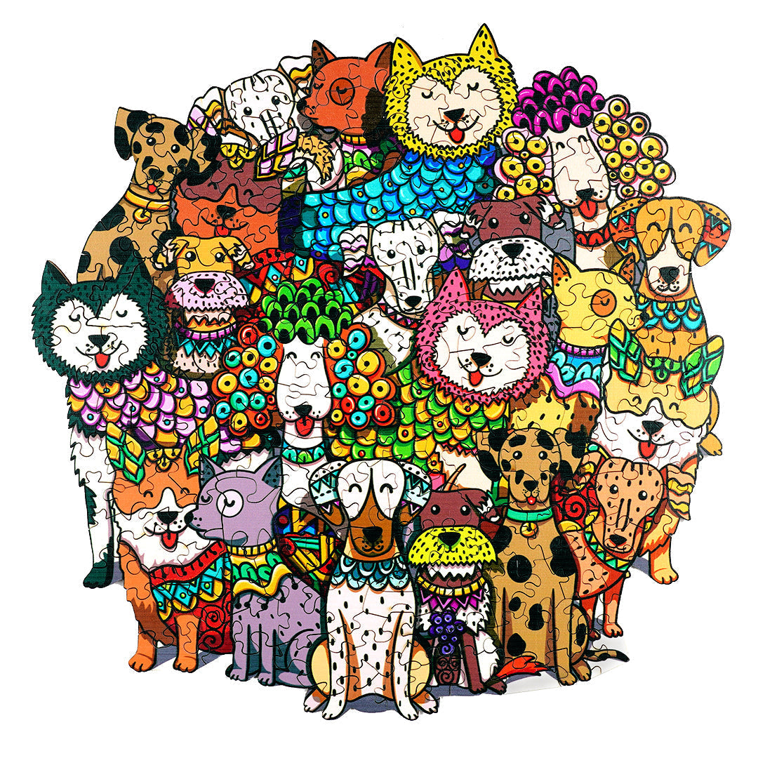 So Many Dogs - Wooden Jigsaw Puzzle