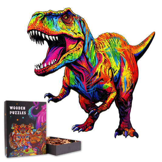 Roaring T. rex - Wooden Jigsaw Puzzle