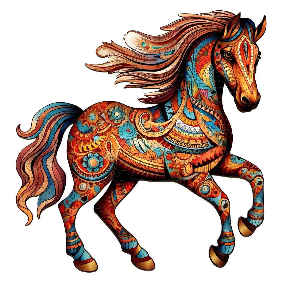 Running Stallion - Wooden Jigsaw Puzzle