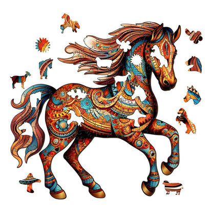 Running Stallion - Wooden Jigsaw Puzzle