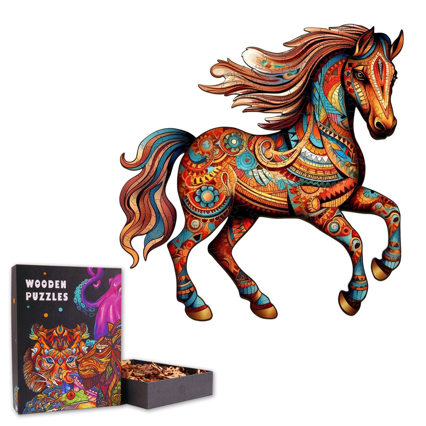 Running Stallion - Wooden Jigsaw Puzzle