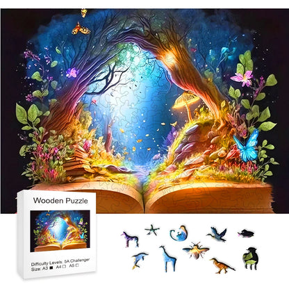 Magical Forest Storybook - Wooden Jigsaw Puzzle