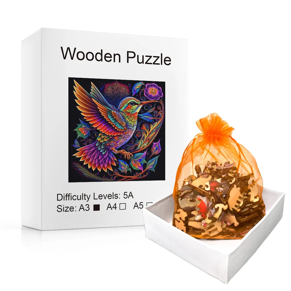 Hummingbird Fun - Wooden Jigsaw Puzzle