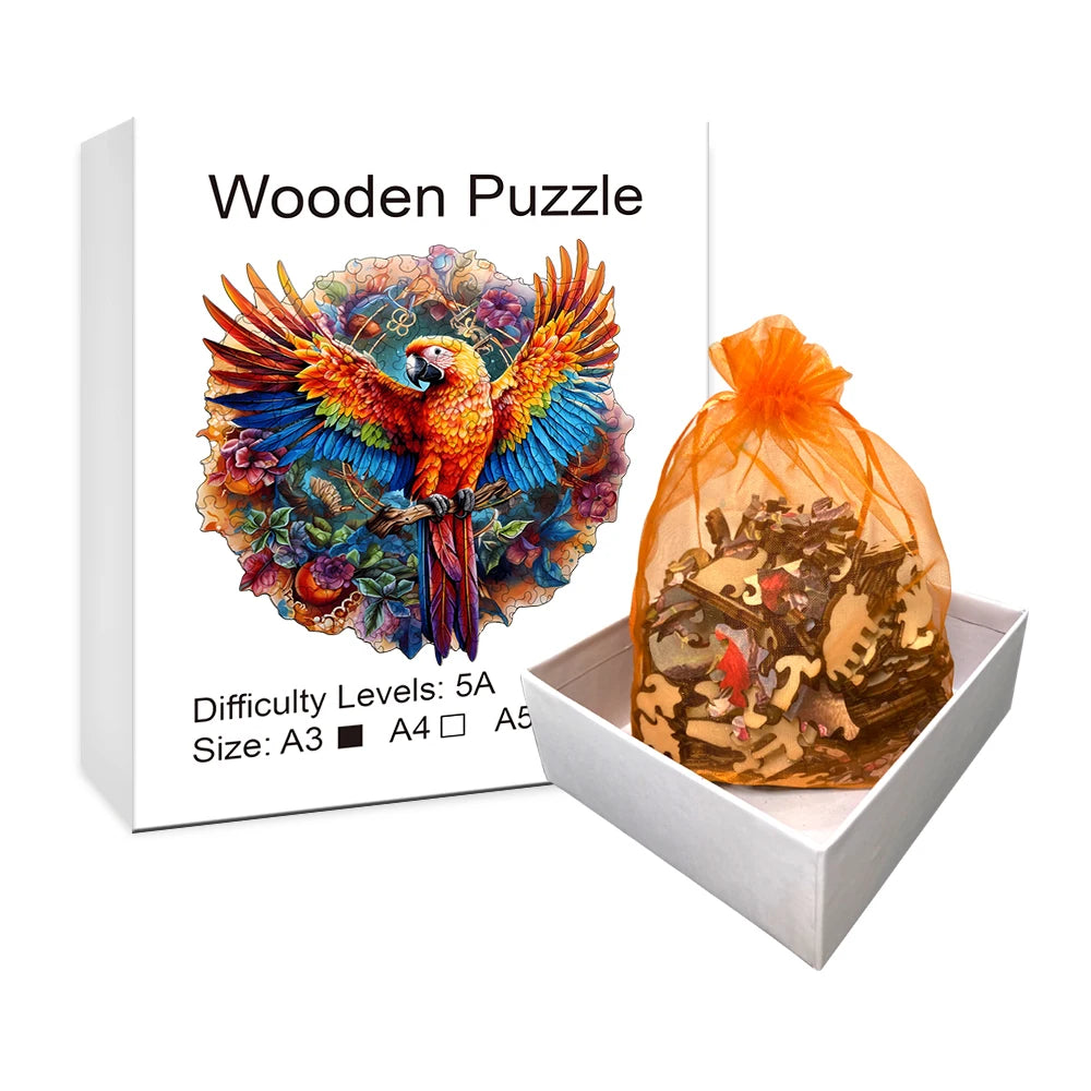 Scarlet Macaw - Wooden Jigsaw Puzzle