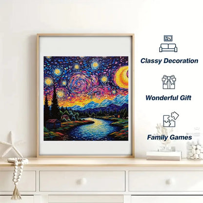 Starry Night - Wooden Jigsaw Puzzle