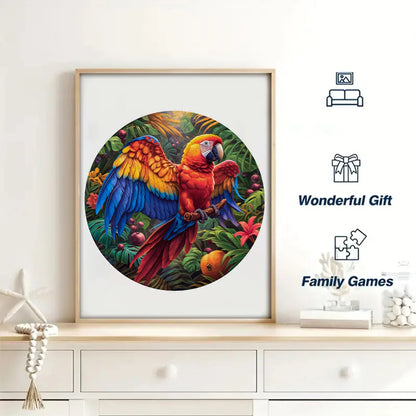 Tropical Parrot - Wooden Jigsaw Puzzle