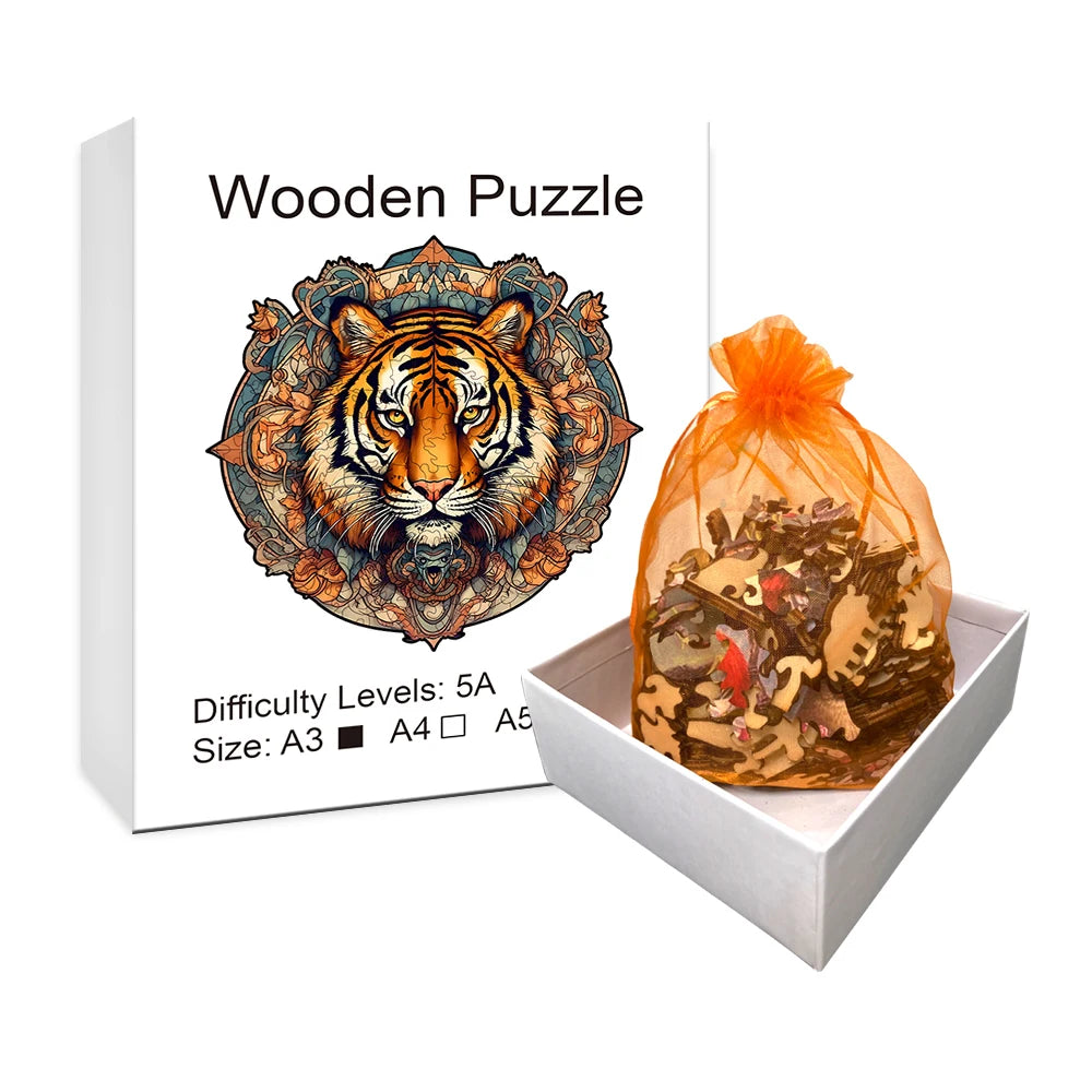 Tiger Mandala - Wooden Jigsaw Puzzle