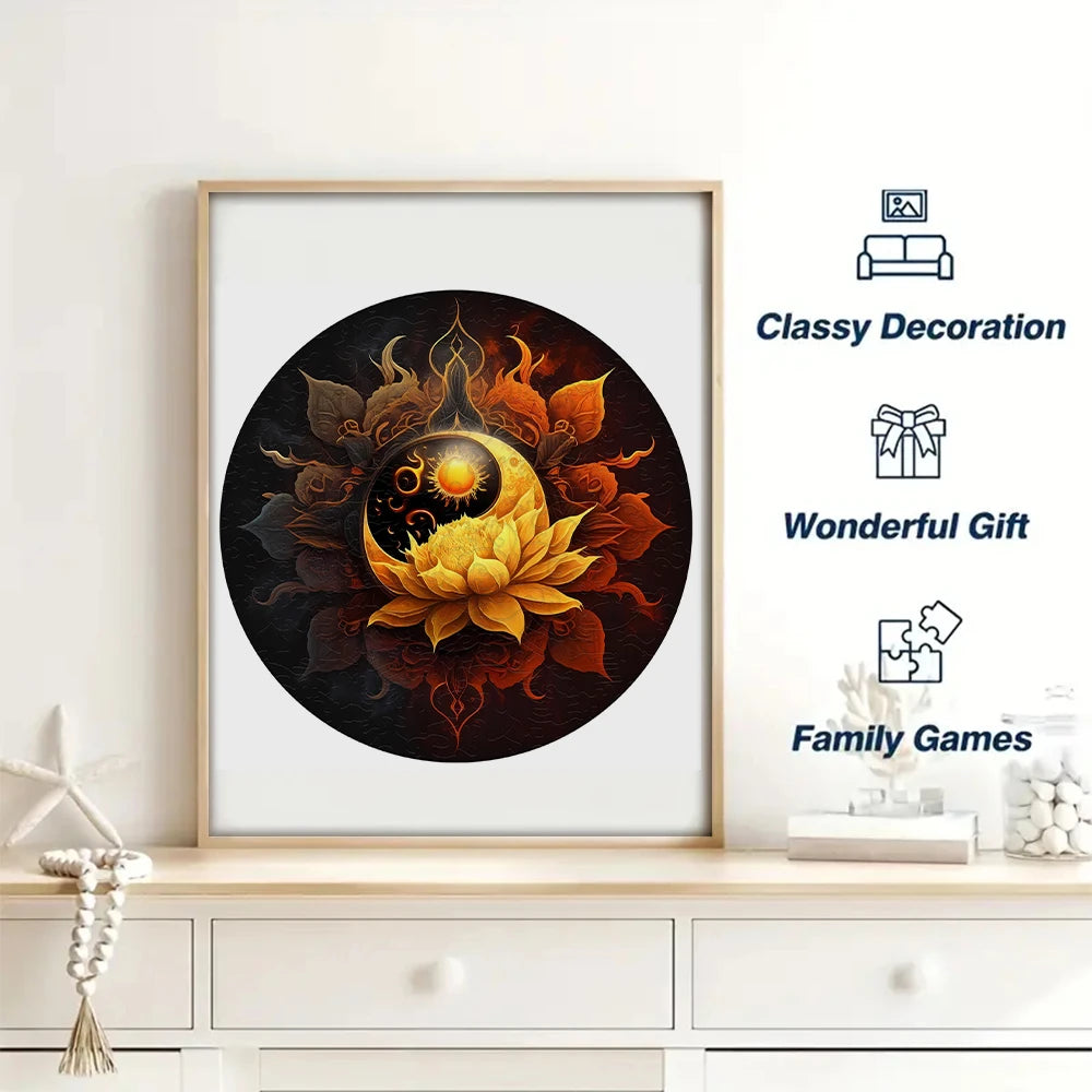 Moon Flower - Wooden Jigsaw Puzzle