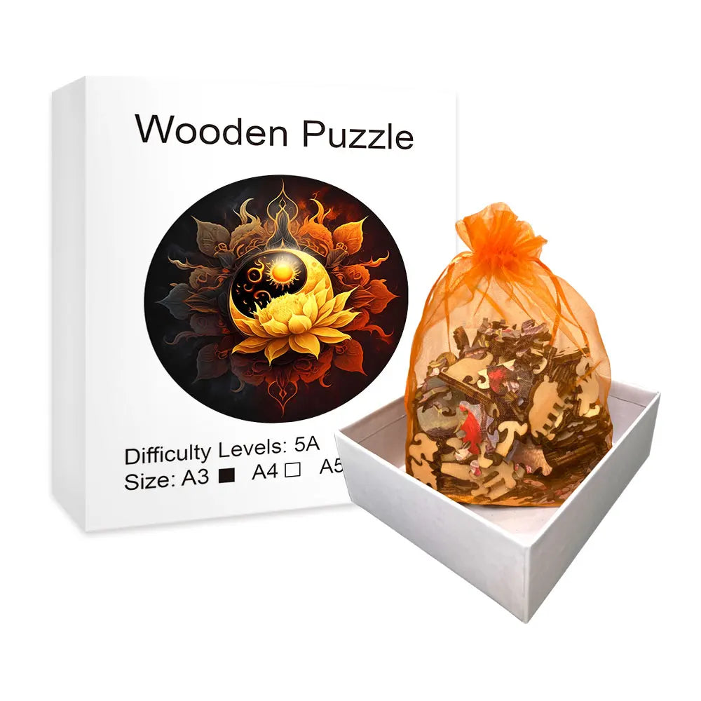 Moon Flower - Wooden Jigsaw Puzzle