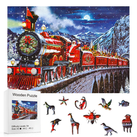 Santa Train - Wooden Jigsaw Puzzle