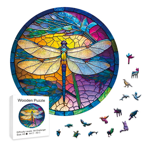 Colorful Stained Window - Wooden Jigsaw Puzzle