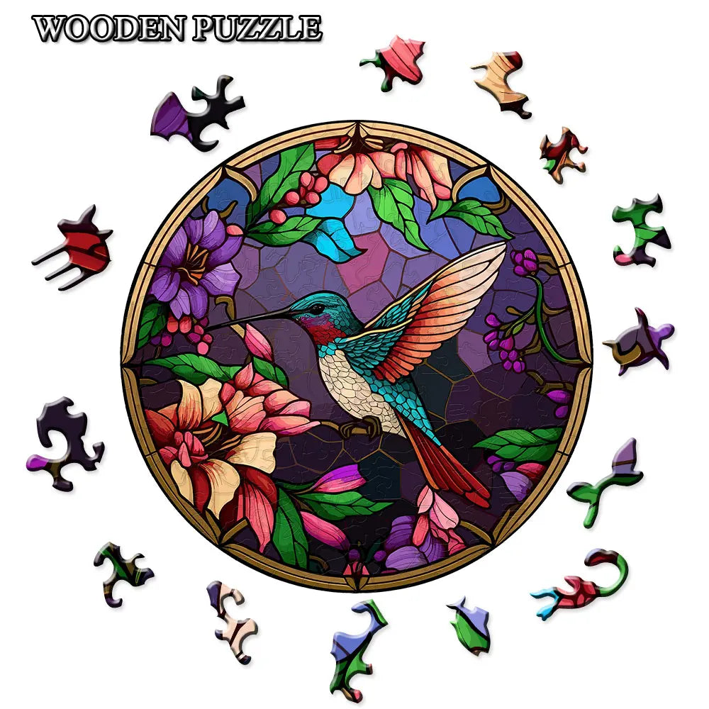 Hummingbird Beautiful - Wooden Jigsaw Puzzle