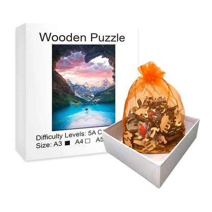 Heart Cove Lake - Wooden Jigsaw Puzzle