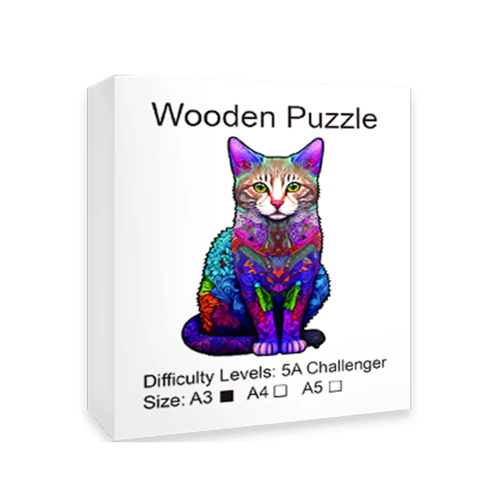 Glowing Kitten Motessori - Wooden Jigsaw Puzzle