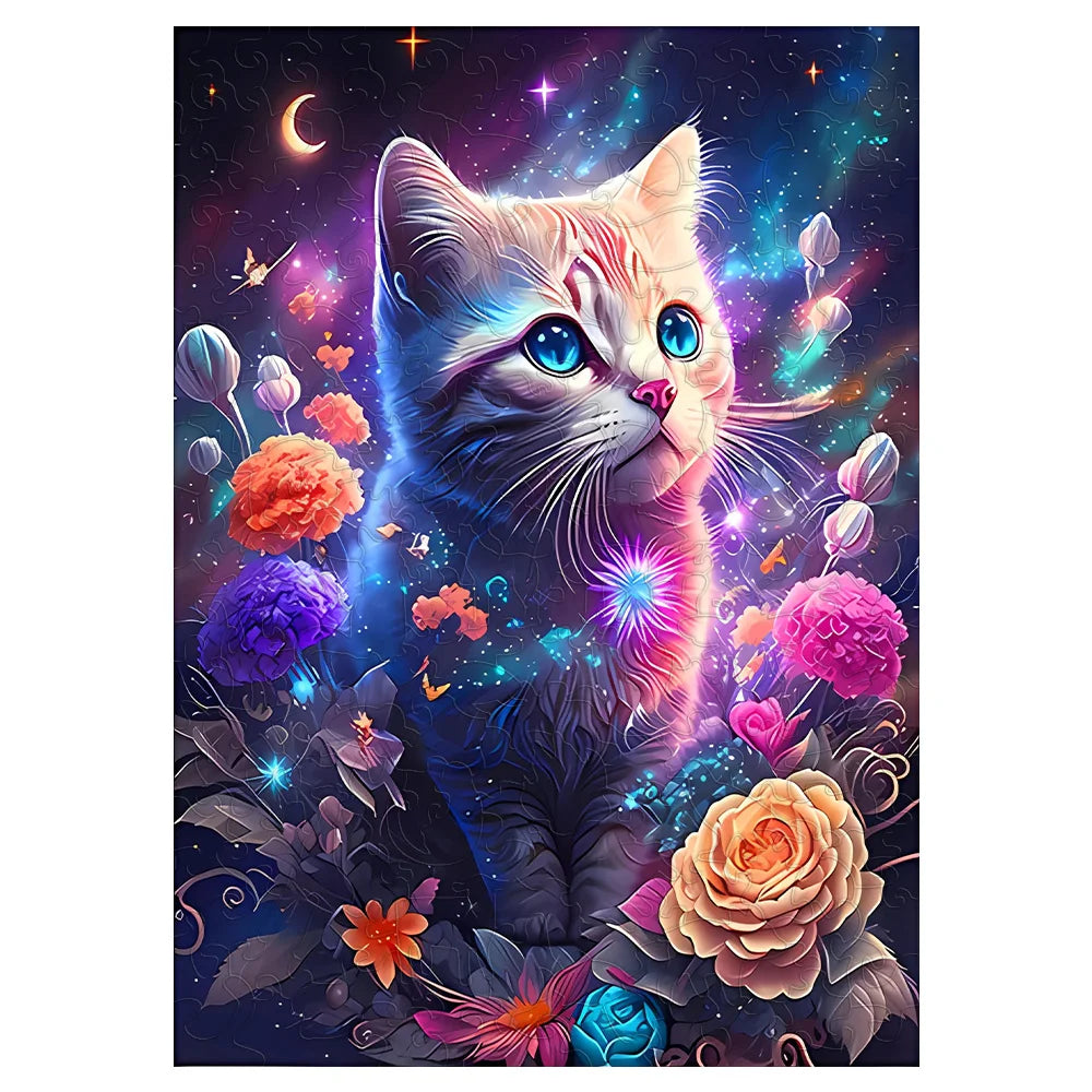 Dreamy Nights Kitten - Wooden Jigsaw Puzzle