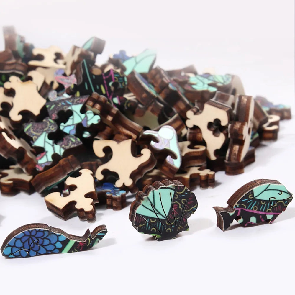 Ultraviolet Dragons - Wooden Jigsaw Puzzle