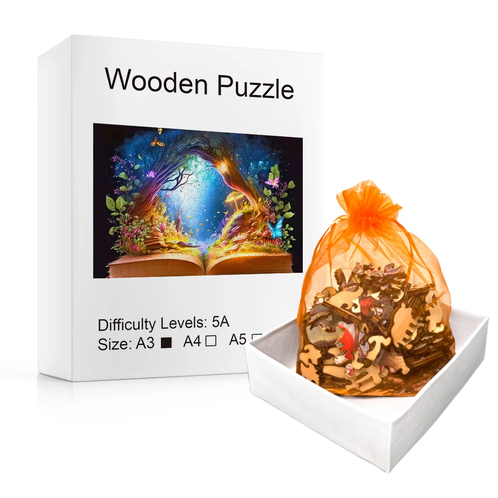 Magical Forest Storybook - Wooden Jigsaw Puzzle