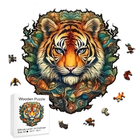 Elegant Tiger - Wooden Jigsaw Puzzle