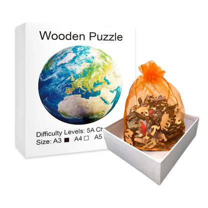 Europe Earth - Wooden Jigsaw Puzzle