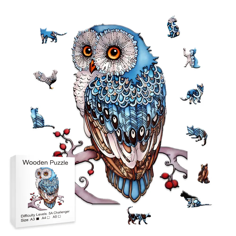 Cute Owl  - Wooden Jigsaw Puzzle