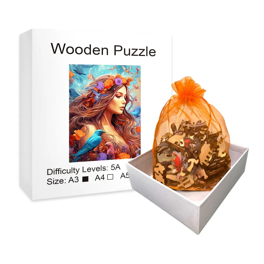 Bird Godess - Wooden Jigsaw Puzzle