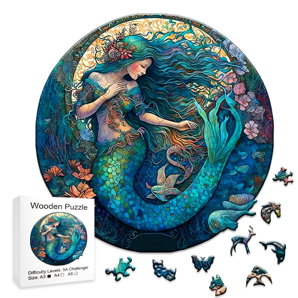 Mermaid - Wooden Jigsaw Puzzle